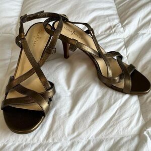 Cole Haan bronze Metallic Strappy 2 inch Heels size 7